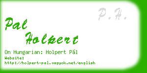 pal holpert business card