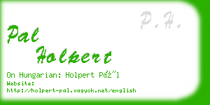 pal holpert business card